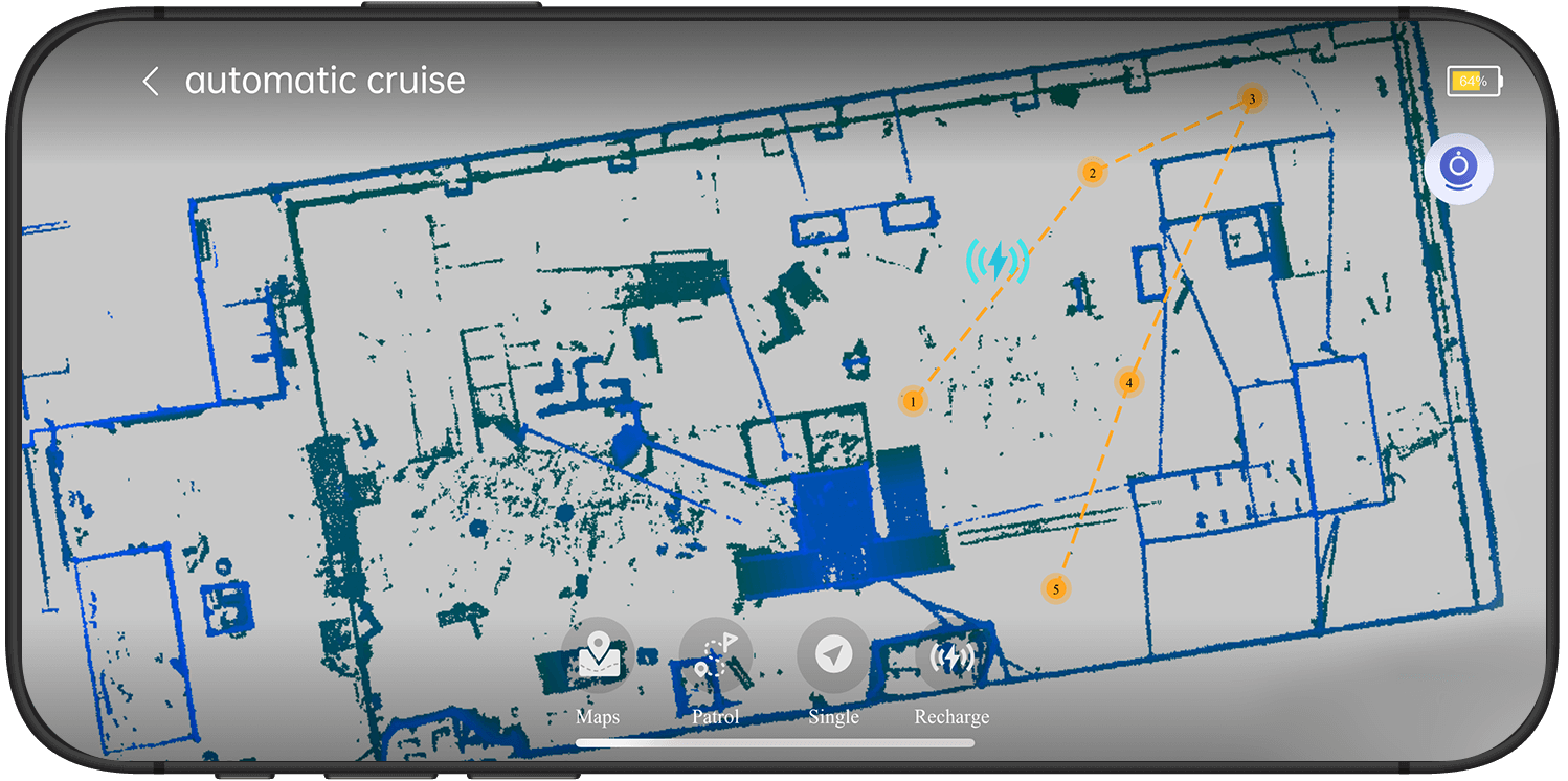 LiDAR sensor mapping navigation UI